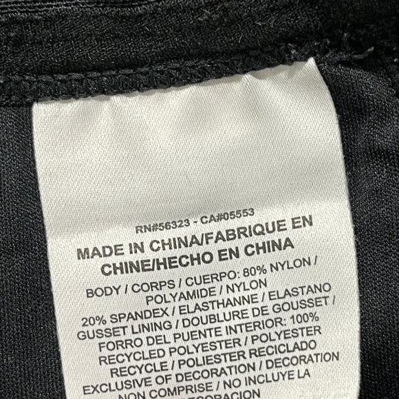 Nike Luxe Running Training Tights Capris Women M Medium 589115-011 Black White - Picture 4 of 6